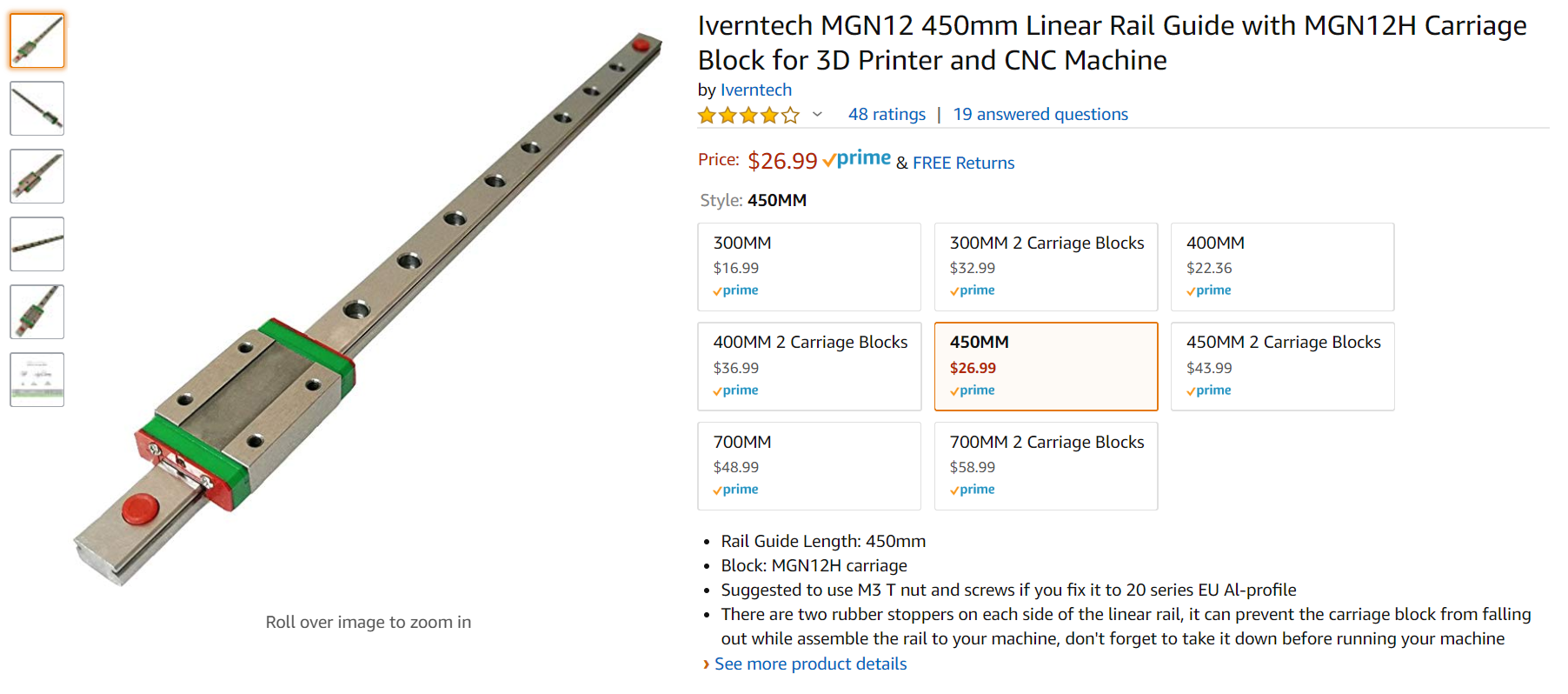  What rails looks like on Amazon