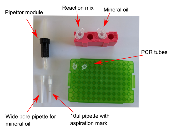 Pipetting tools for setting up PCR reactions