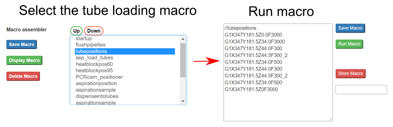 Image 6 LabBot robotic scheduler software - select and run tube loading macro